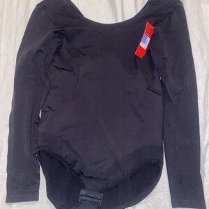 SPANX black XL Long Sleeve Bodysuit